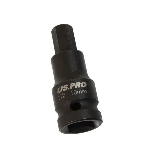 [BER3321] US PRO M10 x 55mm Impact Hex Bit Socket - 10 Pack