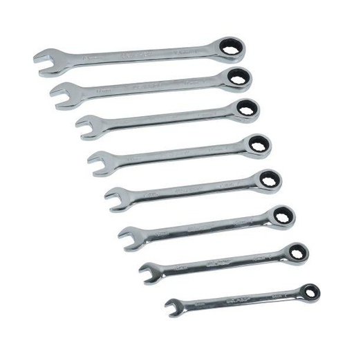 [BER7593] US PRO 8pc Metric Gear Ratchet Combination Wrench Set