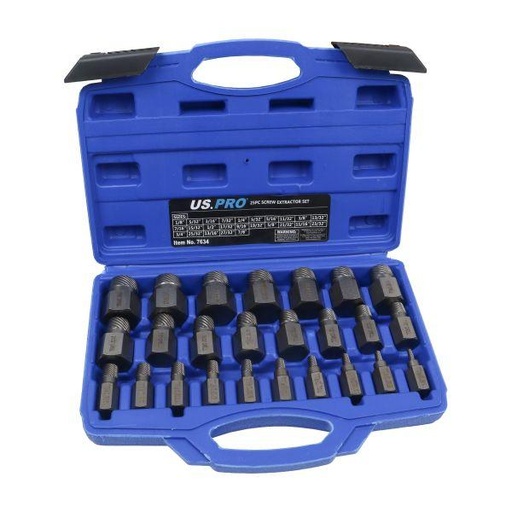 [BER7634] US PRO 25pc Screw Extractor Set