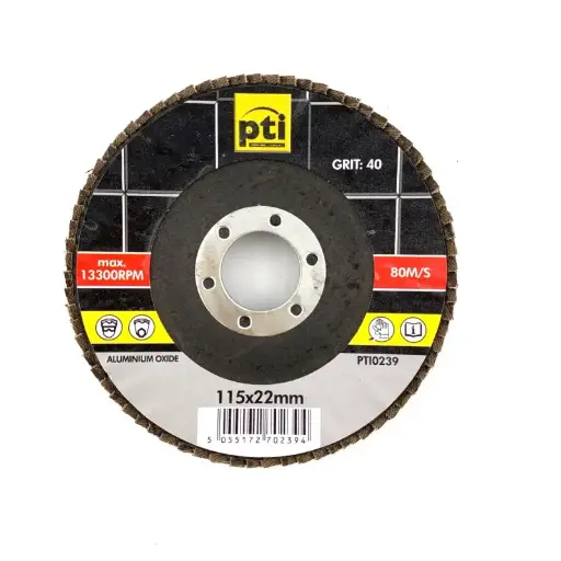 PTI 115mm Aluminium Oxide Flap Discs